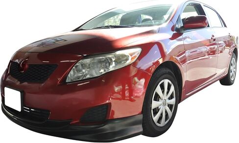 IKON MOTORSPORTS، الشفة الأمامية الممتصة للصدمات متوافقة مع 2009-2010 Toyota Corolla، K-Style PU غير مطلي باللون الأسود الأمامي للشفاه المفسد in Saudi Arabia