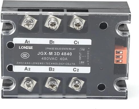 Three-Phase Motor Reversing Control Module SSR 10A-100A 32VDC Control 24-480VAC DC Forward & Reverse Solid State Relay(JGX-3ZF-4810DA) in Saudi Arabia