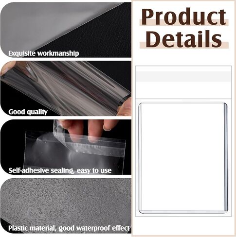 300 Pcs Resealable Team Bags for Trading Cards Holders 35-130pt, Fit Graded Card Sleeves Sports Slabs Sleeves Plastic Collectible Slabs Protection in Kuwait