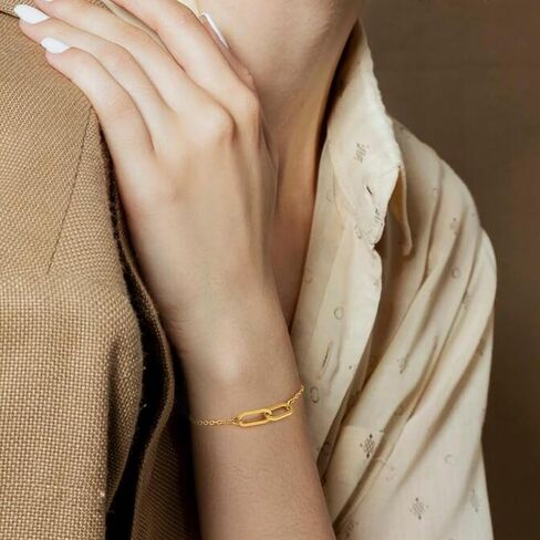 JoycuFF Mothers Day Bracelets For Women Paper Clip Bracelet Birthday Gifts For Women Mom Daughter Sister Bracelet in Saudi Arabia