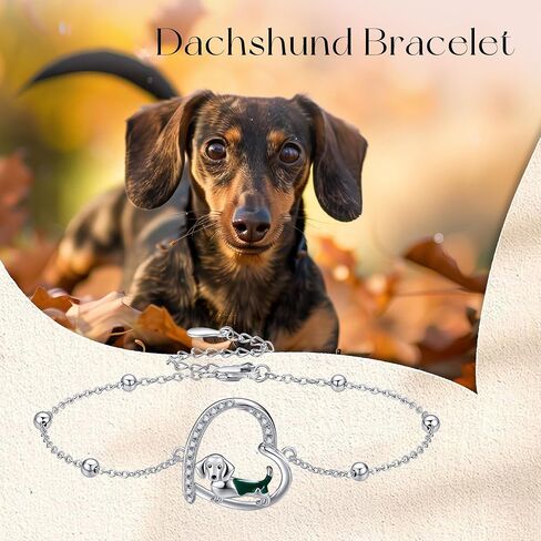 MONGAS Heart Bracelet Sterling Silver Heart Penguin/Guinea Pig/Hippo/Hummingbird/Dachshund Link Penguin/Guinea Pig/Hippo/Hummingbird/Dachshund Animal Jewelry for Women in Saudi Arabia