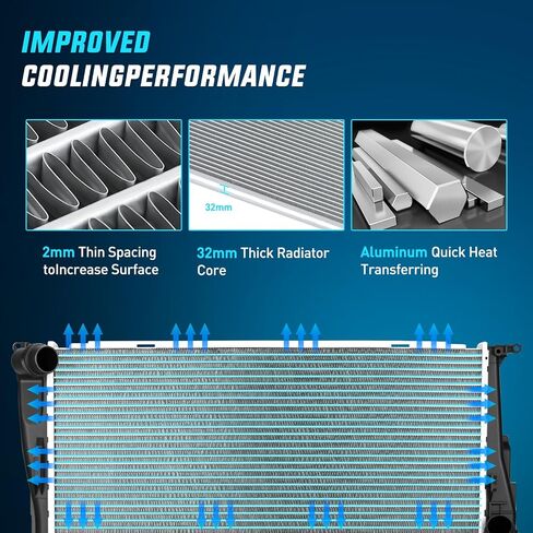 Nilight Radiator for BMW 128i 2008 2009 2010 2011 2012 2013, 325i, 328i 2007-2013, 328i xDrive 2009-2013, 330Ci 330i 330xi L6 3.0L 2006 Only Auto Trans in Saudi Arabia