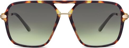 Retro Square Tinted Lens Aviator Sunglasses Tangle Free No Nose Piece for Women Men Trendy in Saudi Arabia