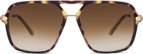 Retro Square Tinted Lens Aviator Sunglasses Tangle Free No Nose Piece for Women Men Trendy in Saudi Arabia