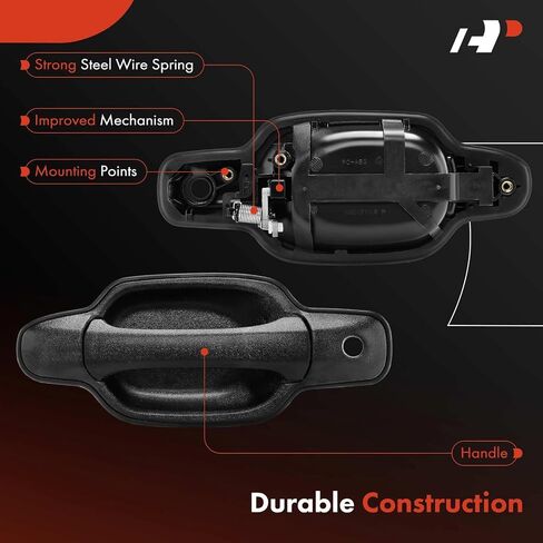 A-Premium Front Passenger Side Exterior Door Handle with Keyhole Compatible with Chevrolet Colorado & GMC Canyon, 2004-2012, Textured Black, Replace# 15847170, 14488527 in Saudi Arabia