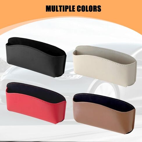 حافظة حامل نظارات شمسية للسيارة، جلد ذاتي اللصق وحدة تحكم مركزية للنظارات الجانبية صندوق تخزين العناصر الصغيرة، منظم حماية نظارات السيارات، عالمي لشاحنة سيدان SUV (أسود) in Kuwait