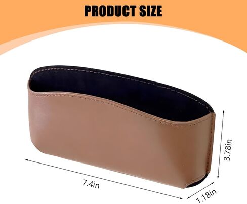 حافظة حامل نظارات شمسية للسيارة، جلد ذاتي اللصق وحدة تحكم مركزية للنظارات الجانبية صندوق تخزين العناصر الصغيرة، منظم حماية نظارات السيارات، عالمي لشاحنة سيدان SUV (أسود) in Kuwait