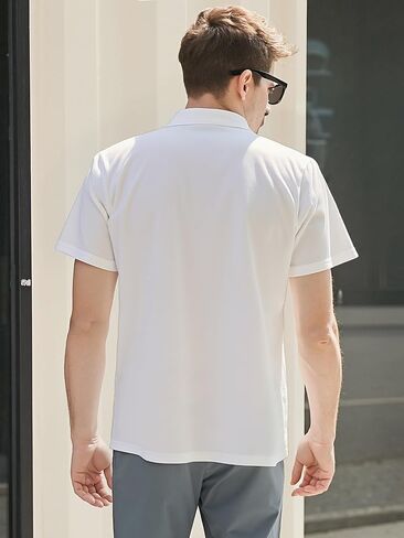 Mens Polo Shirts Short Sleeve Dry Fit Casual Golf Shirts for Men Classic Button Basic Summer Polo T Shirts in Saudi Arabia