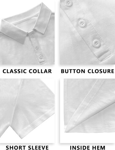 Mens Polo Shirts Short Sleeve Dry Fit Casual Golf Shirts for Men Classic Button Basic Summer Polo T Shirts in Saudi Arabia