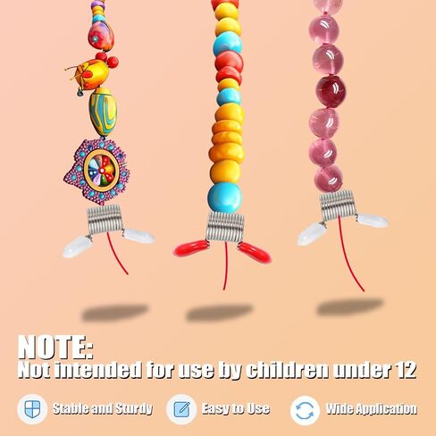20 PCS Clamps Fring Clamps لصنع المجوهرات ، سدادات حبة للأساور DIY ، قلادات ، مشابك زنبركية صغيرة مع مقابض لمنع الخرز من السقوط (10 حمراء و 10 وردية) in Kuwait
