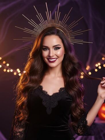 Zivyes Sun Headband Goddess Halo Crown Headpiece for Women Halloween Costume Cosplay in Saudi Arabia