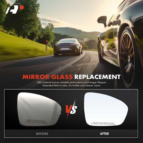 A-Premium Right Passenger Side Non-Heated Mirror Glass with Backing Plate Compatible with Nissan Altima 2019 2020 2021 2022 2023 - Exterior Side View Convex Mirror in Saudi Arabia