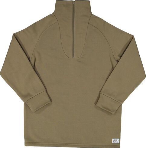 Men's Cold Weather Fleece-Lined Zip UP Thermal ECWCS Undershirt Top Winter Underwear Shirt in Saudi Arabia
