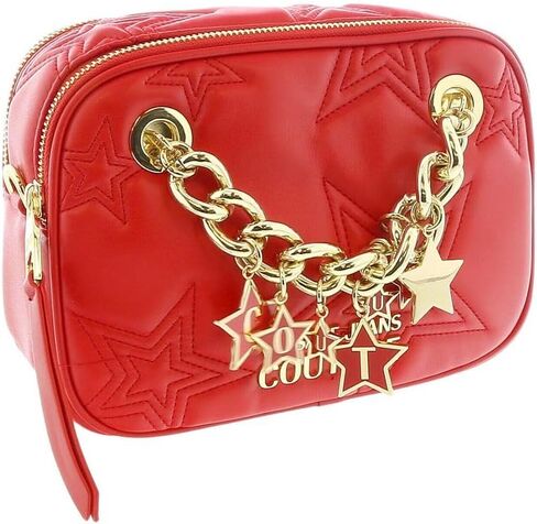 VERSACE JEANS COUTURE High Risk Red Square Star Quilted Charm Embellished Crossbody Bag for womens in Saudi Arabia