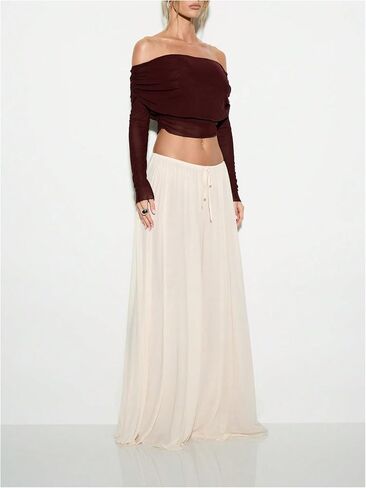 Floerns Women's Drawstring Waist Wide Leg Pants Lightweight Beach Palazzo Pants in Saudi Arabia