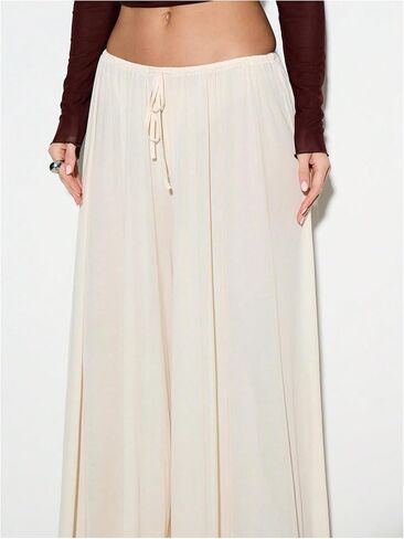 Floerns Women's Drawstring Waist Wide Leg Pants Lightweight Beach Palazzo Pants in Saudi Arabia