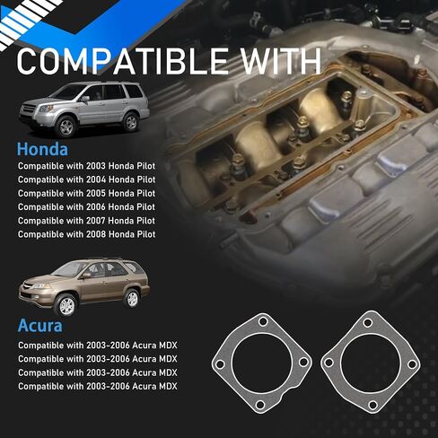 Engine Intake Manifold Fuel Injection Plenum Gasket Set Compatible with 2003 2004 2005 2006 2007 2008 Honda Pilot Acura MDX 03 04 05 06 Replaces MS 96410-1 in Saudi Arabia
