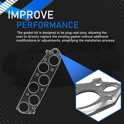 Engine Intake Manifold Fuel Injection Plenum Gasket Set Compatible with 2003 2004 2005 2006 2007 2008 Honda Pilot Acura MDX 03 04 05 06 Replaces MS 96410-1 in Saudi Arabia