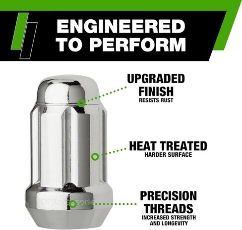 DPAccessories صواميل عروة سوداء 1/2-20 لعجلات ما بعد البيع - موالف طرفي مغلق - طول 34 مم (1.35 بوصة) - مجموعة من 23 - D5242P-2308/23 in Kuwait