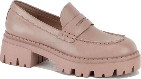 Women's Loafers Chunky Penny Loafer Lug Sole Platform Loafer Slip On Casual Loafers for Women Dressy Work Business in Saudi Arabia