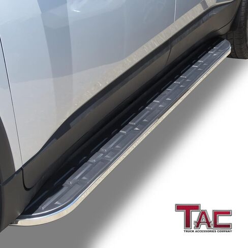لوحات الجري TAC Cobra المتوافقة مع 2018-2023 Traverse|2018-2024 Enclave SUV Side Steps Nerf Bars Step Rails الألومنيوم الأسود للطرق الوعرة ملحقات خارجية للمدينة قطعتين زوج واحد in Saudi Arabia