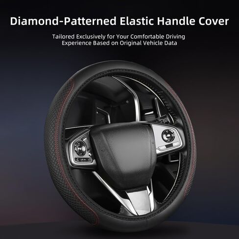 Steering Wheel Cover, Premium Breathable & Anti-Slip Microfiber Leather, Universal Fit for Car Truck Van SUV, Easy to Install, Comfortable Grip in Saudi Arabia