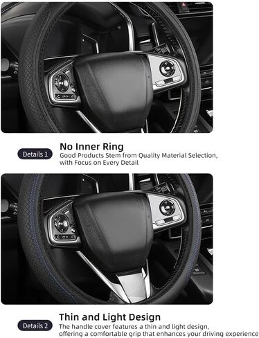 Steering Wheel Cover, Premium Breathable & Anti-Slip Microfiber Leather, Universal Fit for Car Truck Van SUV, Easy to Install, Comfortable Grip in Saudi Arabia