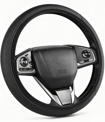 Steering Wheel Cover, Premium Breathable & Anti-Slip Microfiber Leather, Universal Fit for Car Truck Van SUV, Easy to Install, Comfortable Grip in Saudi Arabia