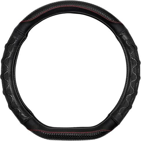 Car Steering Wheel Cover, D Shaped Steering Wheel Cover, 15 Inch Anti-Slip Leather Vehicle Protector with 3D Honeycomb, Car Interior Protective Guard Accessories for SUV Sedan Truck (Blue) in Saudi Arabia