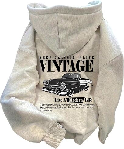 Women's Leopard Letter Graphic Hoodie Long Sleeve Hooded Sweatshirts Thermal Pullovers Tops in Saudi Arabia
