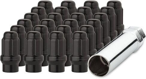 DPAccessories 24 أسود 12x1.25 نهاية مغلقة ET Spline موالف صواميل لعجلات ما بعد البيع LCE3L5HESBK04024 in Saudi Arabia