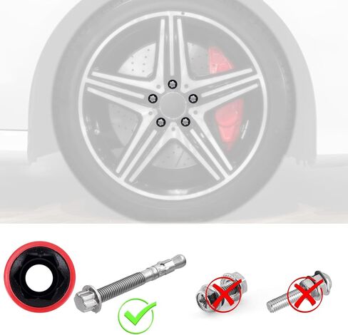 17mm Protective Lug Nut Socket for Vehicles with Convex Flower Head Lug Nuts, 1/2" Square Drive, Cr-Mo Steel, Non-Marring Wheel Rim Guard Compatible With CL/GL/GLK/GLS/S-Class in Saudi Arabia