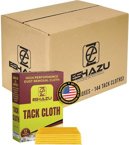 Eshazu Premium Tack Cloth (Pack of 12) – Professional Grade Dust and Particle Remover for Woodworking and Painting – Tack Rags for Surface Cleaning – Silicone & Wax Free, Anti-Static in Saudi Arabia