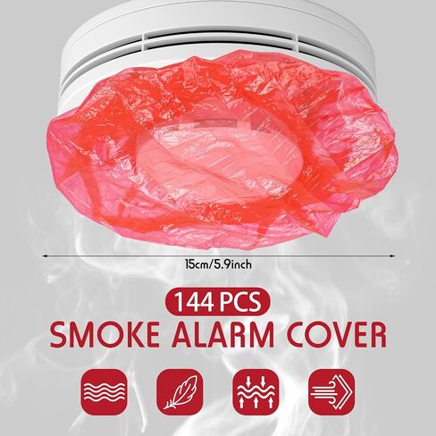 Woanger 80 Pieces Smoke Detector Fire Alarm Dust Cover Plastic Fire Alarm Cover Thicken Elastic Paint Cover for Commercial Building or Home Use in Saudi Arabia
