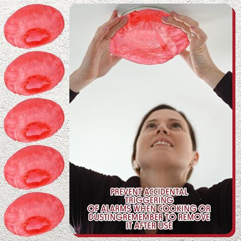 Woanger 80 Pieces Smoke Detector Fire Alarm Dust Cover Plastic Fire Alarm Cover Thicken Elastic Paint Cover for Commercial Building or Home Use in Saudi Arabia