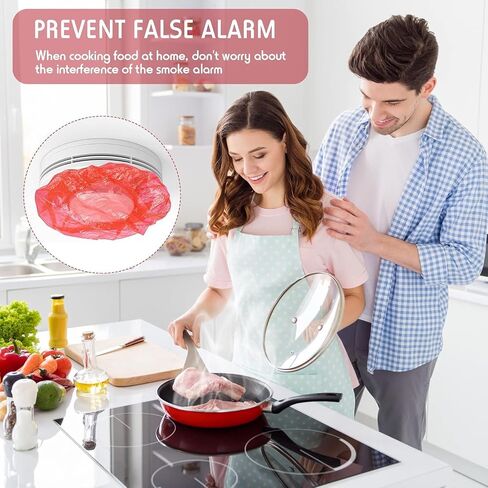 Woanger 80 Pieces Smoke Detector Fire Alarm Dust Cover Plastic Fire Alarm Cover Thicken Elastic Paint Cover for Commercial Building or Home Use in Saudi Arabia