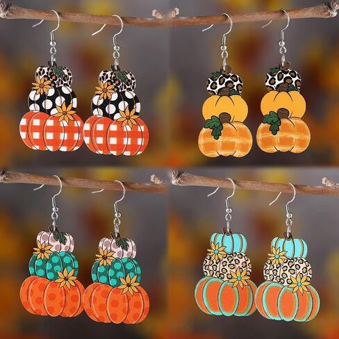 Thanksgiving Fall Earrings for Women,Turkey Pumpkin Acrylic Drop Dangle Earrings Festival Holiday Autumn Festival Holiday Jewelry Gifts in Kuwait