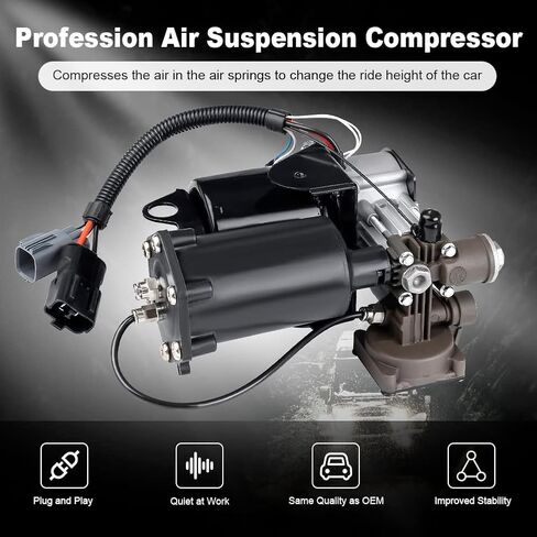 JDMON Air Suspension Compressor Pump Replacement for Rand Rover Discovery 3 LR3 2005-2009, Land Rover Discovery 4 LR4 2010-2016, Replacement for Range Rover Sport 2005-2013, Replace LR023964, LR044360 in Saudi Arabia