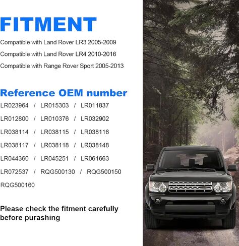 JDMON Air Suspension Compressor Pump Replacement for Rand Rover Discovery 3 LR3 2005-2009, Land Rover Discovery 4 LR4 2010-2016, Replacement for Range Rover Sport 2005-2013, Replace LR023964, LR044360 in Saudi Arabia