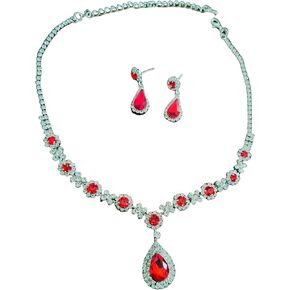 Bridal Wedding Jewelry Sets,Emerald Green Jewelry Set for Women - Elegant Earrings and Necklace Set, Perfect for Weddings, Proms and Formal Occasions, Stylish Costume Jewelry Sets for Women in Saudi Arabia