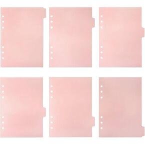 6 PCS A5 White Binder Dividers A5 6 Ring Binder Dividers Planner Dividers for 6-Ring Binders Calendars Notebook Pages in Saudi Arabia
