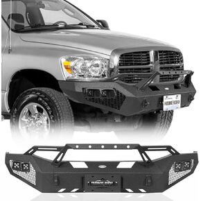 المصد الأمامي لـ Hooke Road Ram 2500 لـ 2006 2007 2008 2009 Dodge Ram 2500 3500، مصد فولاذي لزاحف الصخور مع لوحة ونش، وواقي قضيب الثور، وحوامل على شكل حرف D in Saudi Arabia