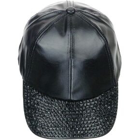 Something Special Women's Faux Leather Bling Baseball Cap with Crystal Brim in Saudi Arabia