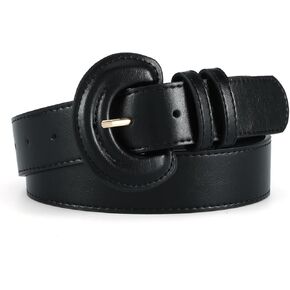 Women Belt for Jeans Pants Fashion Buckle Waist Faux Leather Belts for Ladies Dresses in Kuwait