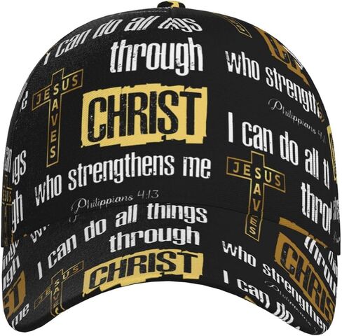 Jesus Cross Baseball Hat,Christian Hats for Mens Cool Hat Adjustable Wash Baseball Cap Funny Gifts in Saudi Arabia