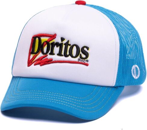 قبعة Odd Sox Doritos Cool Ranch Trucker - قبعة كلاسيكية شبكية للوجبات الخفيفة للرجال والنساء - شعار مطرز تحت عنوان الطعام - مقاس واحد قابل للتعديل in Saudi Arabia