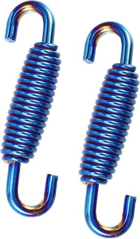 ACROPIX 2 Pcs Motorcycles Universal Exhaust Pipe Spring 55mm 2.17" Stainless Steel Exhaust Pipe Spring Hook Modified Accessory Blue Car Parts in Saudi Arabia