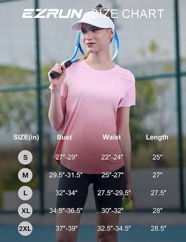 Women's Workout Tops Quick Dry Summer Short Sleeve Shirts Athletic Yoga Running Gym Tee in Saudi Arabia