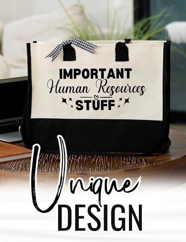 InnoBeta HR Gifts for Women, Human Resources Canvas Tote Bag on Birthday & Christmas, Tote with Top Zipper Closure and Shoulder Strap in Saudi Arabia