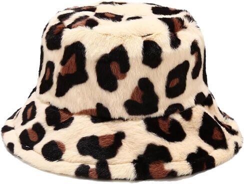 Quanhaigou Winter Faux Fur Bucket Hat,Fuzzy Warm Hat for Women Men, Fluffy Fisherman Cap in Saudi Arabia